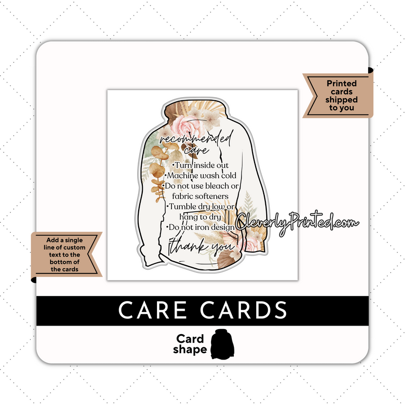 HOODIE CARE CARDS | HC001