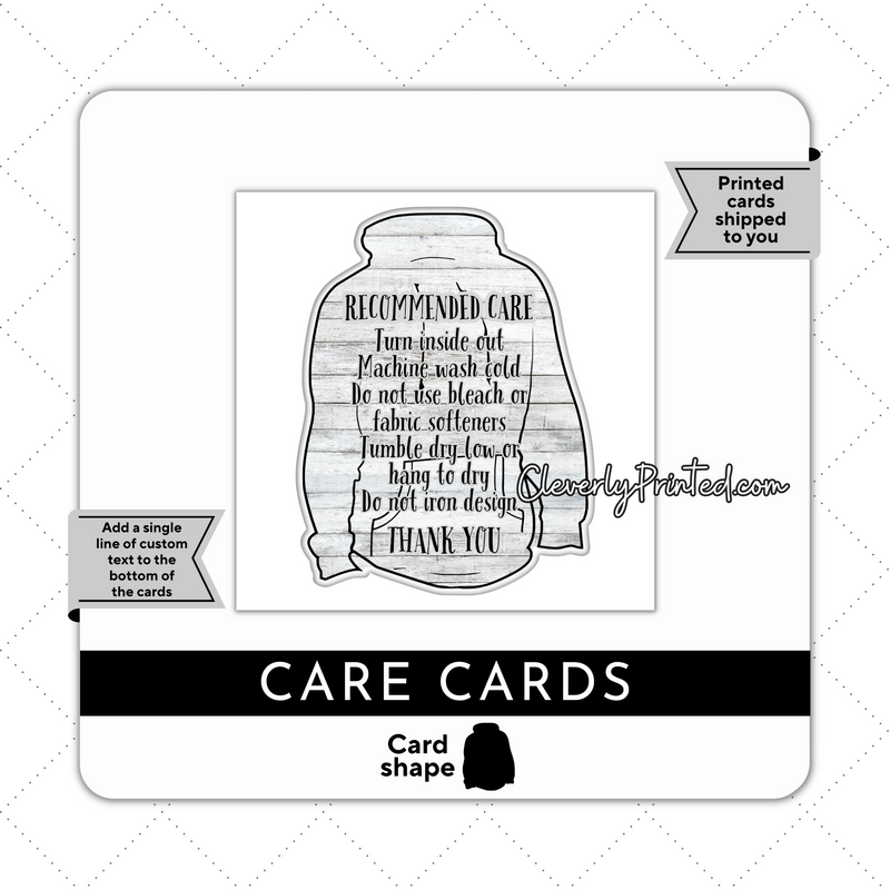 HOODIE CARE CARDS | HC002