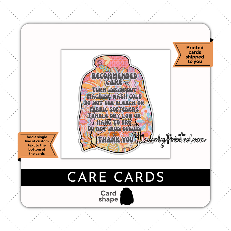 HOODIE CARE CARDS | HC003