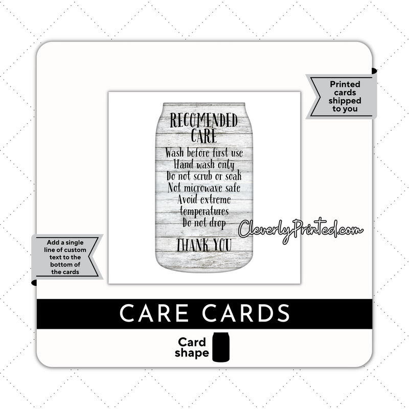 LIBBEY CUP CARE CARDS | LB002