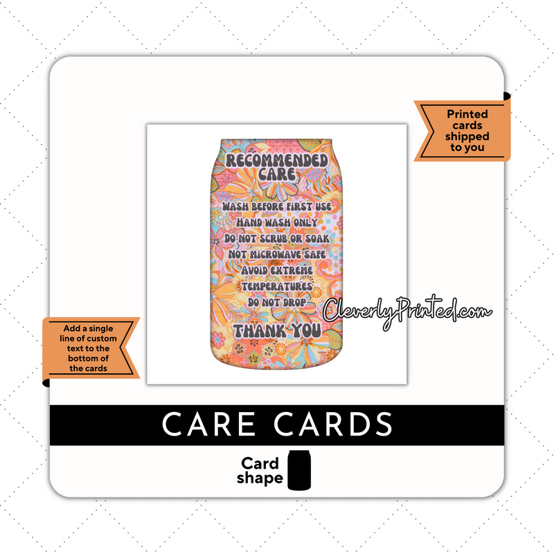 LIBBEY CUP CARE CARDS | LB003