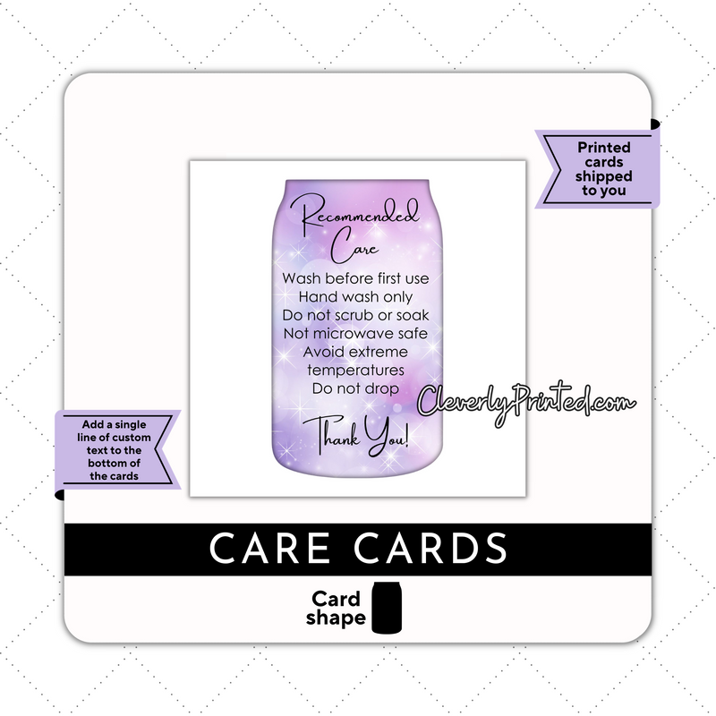 LIBBEY CUP CARE CARDS | LB005