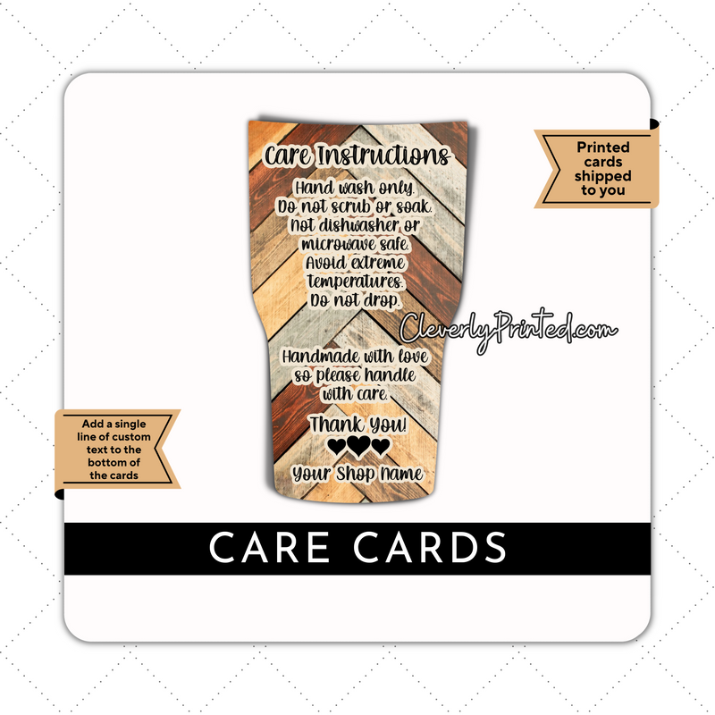 TUMBLER CARE CARDS | TC033