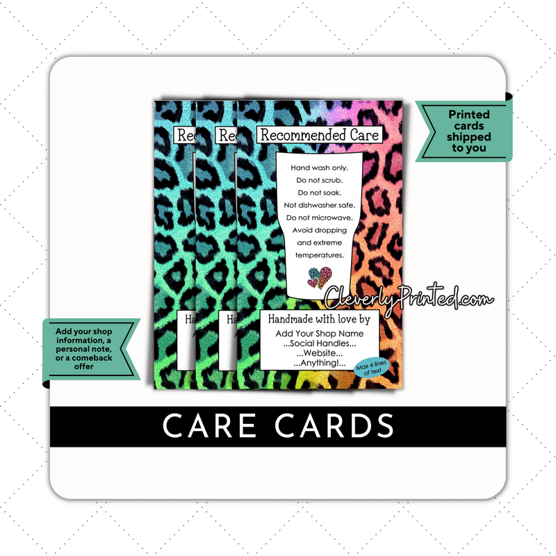 TUMBLER CARE CARDS | TC105