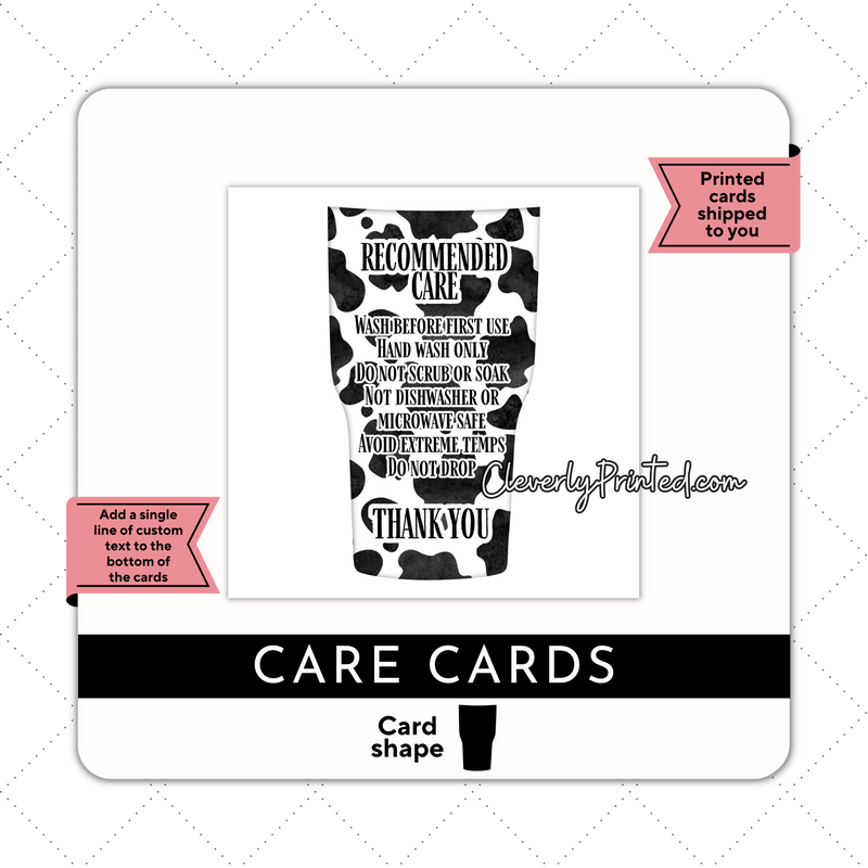 TUMBLER CARE CARDS | TC147