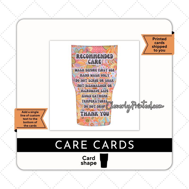 TUMBLER CARE CARDS | TC148