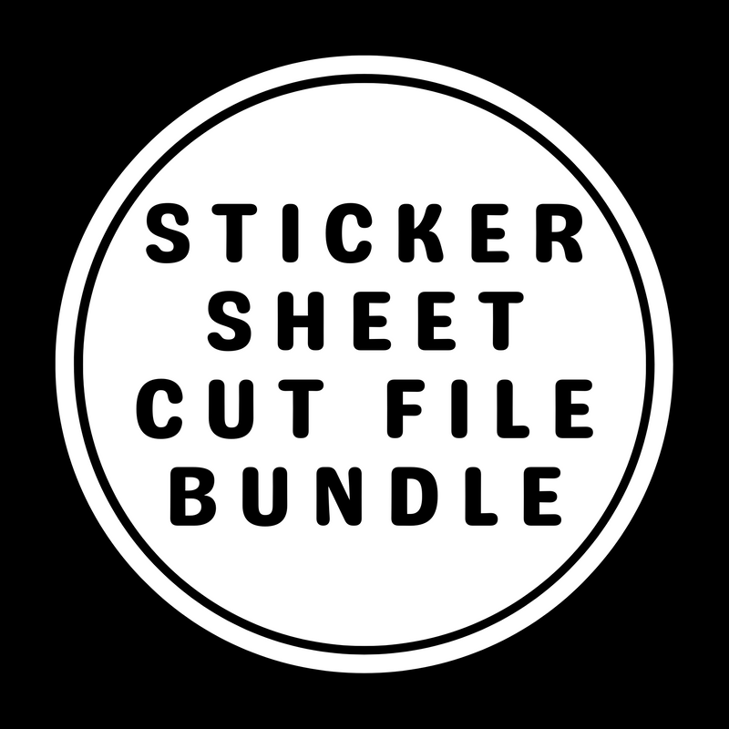 STICKER SHEET CUT FILES FOR SILHOUETTE MACHINES